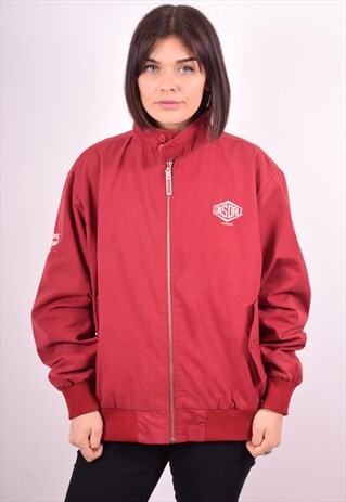 LONSDALE WOMENS VINTAGE JACKET MEDIUM MAROON 90S