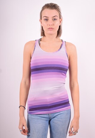 NIKE WOMENS VINTAGE VEST TOP SMALL PURPLE 90'S