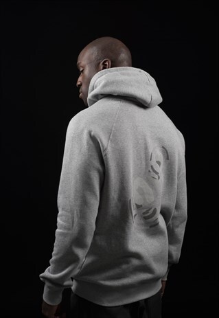 PULLOVER HOODIE GREY GLOVE LOVE CAMOUFLAGE BACKPRINT