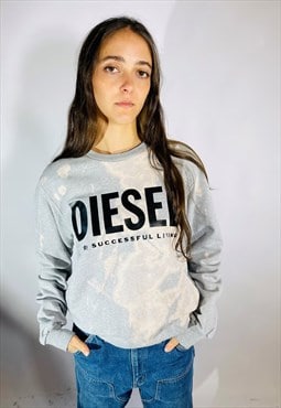 Vintage Size L Diesel Tye Die Sweatshirt In Grey