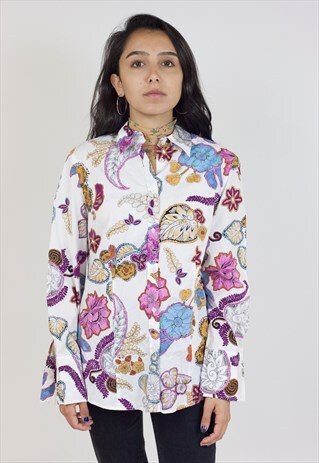 VINTAGE 90S FLOWER PATTERNED SHIRT