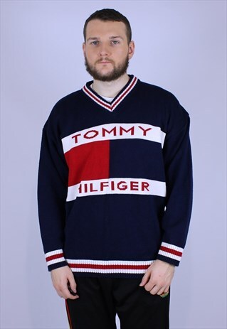 TOMMY HILFIGER BIG LOGO SWEATER RARE