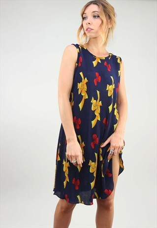 VINTAGE 90S PATTERNED SUMMER SUN DRESS
