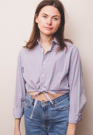 TOMMY HILFIGER PLAID TIE SHIRT