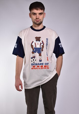 VINTAGE WORLD CUP 98 CREWNECK FOOTBALL JERSEY