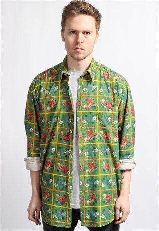 VINTAGE PATTERNED CORDUROY SHIRT