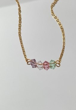 BSL - Foglia Pastel Recycled Beaded Fine Necklace