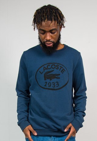 LACOSTE NAVY BLUE SWEATSHIRT SWEATER