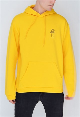 YELLOW FRESH AS F-CK (NAVY) HOODIE