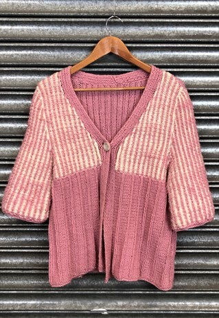 VINTAGE HANDMADE KNITTED GRANDMA CARDIGAN