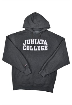 Vintage Jansport Juniata College Hoodie Sweater Grey Medium