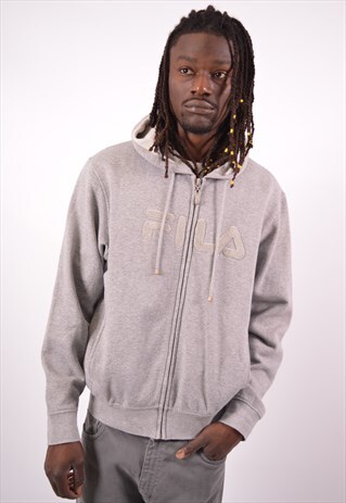 VINTAGE FILA HOODIE SWEATER GREY