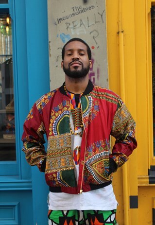 AFRICAN BOMBER JACKET- DASHIKI JACKET - FESTIVAL CLOTHING