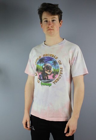 VINTAGE GOOSEBUMPS T-SHIRT IN TIE DYE DOUBLE SIDED PRINT