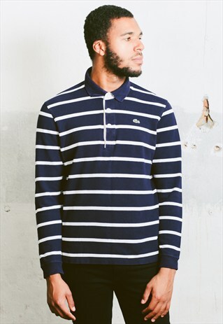 VINTAGE LACOSTE STRIPED POLO SHIRT