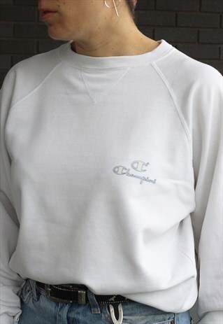 VINTAGE 1990S CHAMPION WHITE OVERSIZED SWEATSHIRT