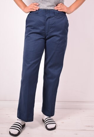 DICKIES WOMENS VINTAGE TROUSERS W30 L29 BLUE 90S
