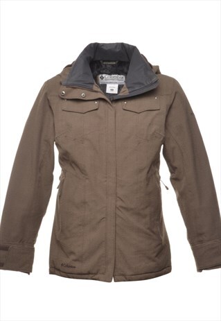 BEYOND RETRO VINTAGE COLUMBIA HOODED BROWN MOUNTAINEERING JA