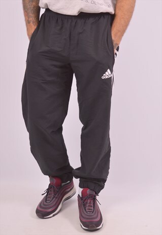 VINTAGE ADIDAS TRACKSUIT TROUSERS BLACK