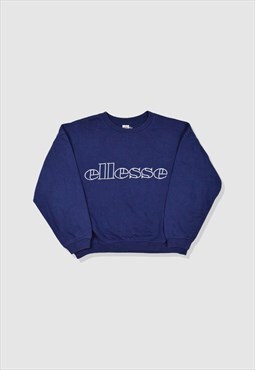 Vintage 90s Ellesse Embroidered Spellout Logo Sweatshirt