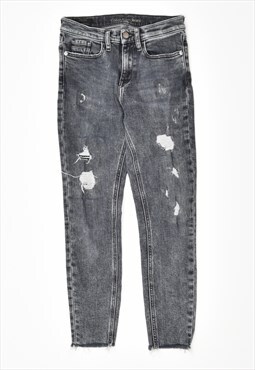 Vintage Calvin Klein Distressed Jeans Skinny Grey