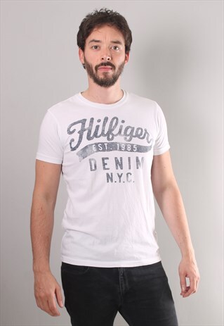 VINTAGE TOMMY HILFIGER CREW NECK T-SHIRT MEDIUM