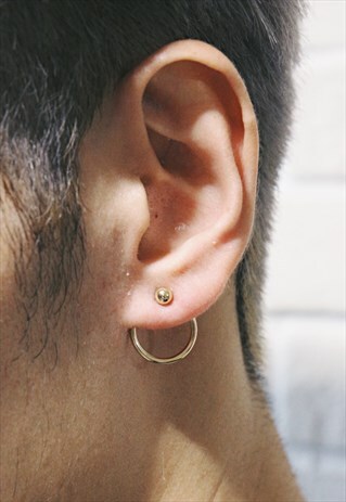 HOOP AND STUD EARRINGS - GOLD