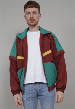 VINTAGE ADIDAS MULTICOLOURED 80'S SHELL JACKET