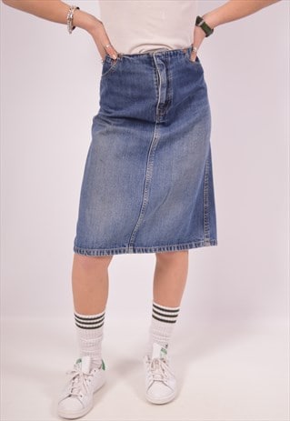 levi blue jean skirt