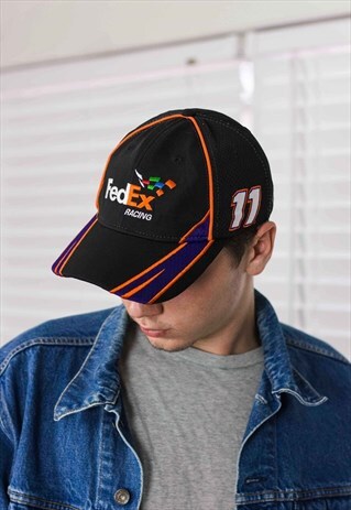VINTAGE FEDEX RACING CAP HAT LOGO 90S ONE SIZE 3.6