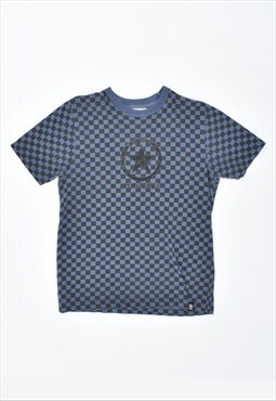 Vintage Converse T-Shirt Top Check Blue