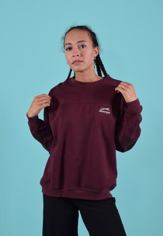 MAROON SLAZENGER EMBROIDERED SWEATSHIRT