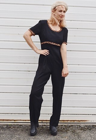 VINTAGE LEOPARD PRINT JUMPSUIT
