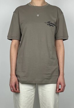 Armani T-Shirt 90s Y2K Mens Logo Graphic Oversized Slogan 