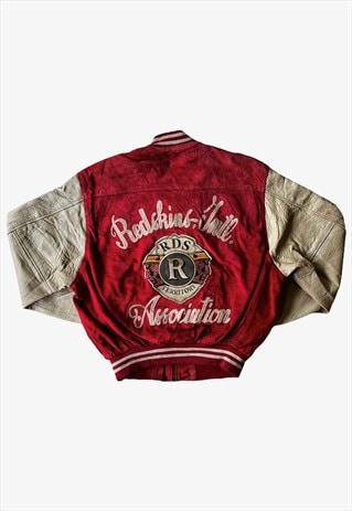 VINTAGE REDSKINS ASSOCIATION LEATHER VARSITY JACKET