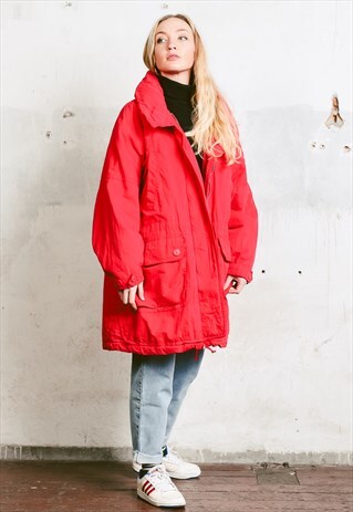 VINTAGE 80S RED LONG JACKET