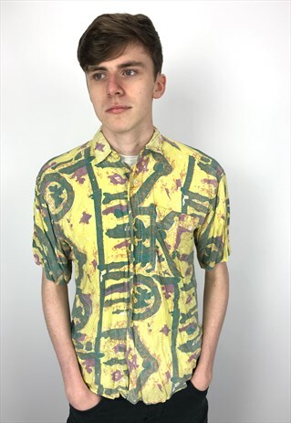 VINTAGE 90S C&A PATTERNED FESTIVAL SHIRT