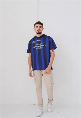 VINTAGE ADIDAS STRIPE FOOTBALL SHIRT