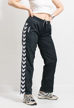 Hummel vintage track pants in black joggers women size S/M