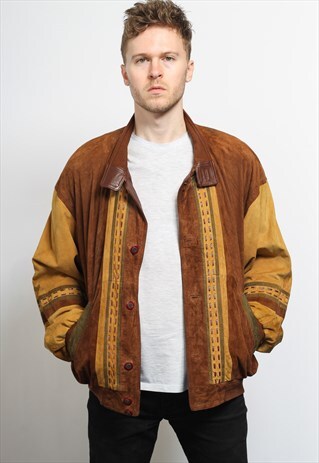VINTAGE SUEDE BOMBER JACKET