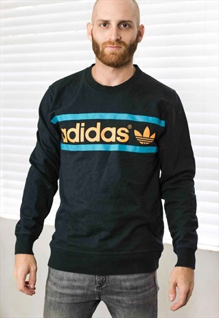 VINTAGE ADIDAS SWEATSHIRT LOGO 90S M 15.0