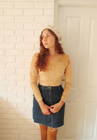 DENIM 90S GRUNGE PENCIL AUTUMN FESTIVAL VINTAGE MINI SKIRT