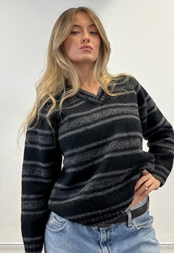 Vintage Grunge Stripe Jumper
