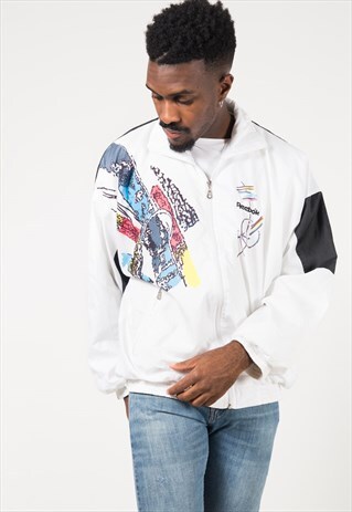 VINTAGE 80S USA REEBOK SHELL SPORT JACKET / S1332