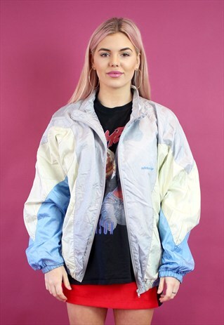 90S PASTEL ADIDAS SHELL BOMBER JACKET