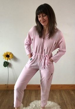 Vintage 80s Light Pink Jumpsuit