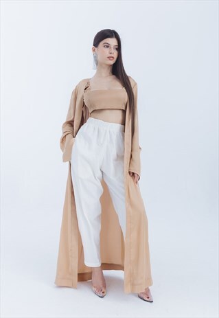 GOLDEN SATIN CARDIGAN
