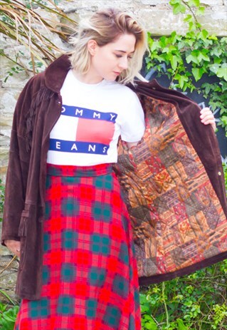 VINTAGE 70'S WESTERN FRINGED SUEDE FESTIVAL JACKET