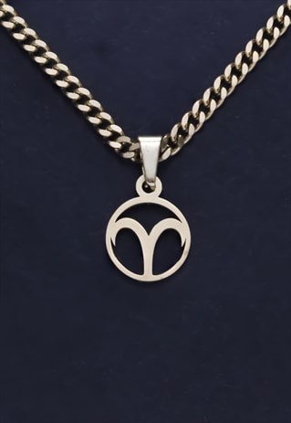 CRW Gold Aries Zodiac Necklace 