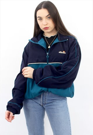 90'S RETRO BLUE OVERSIZED TRACK JACKET